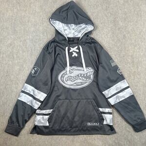 Colosseum Florida Gators Hoodie Mens Large Grey Camo Military OHT FLAG